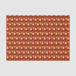Art Deco Metallic Geometric - Copper and Rust Tissue Paper