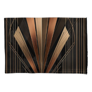 Art Deco Metallic Geometric Elegance Pillowcase
