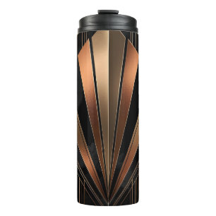 Art Deco Metallic Geometric Elegance Thermal Tumbler