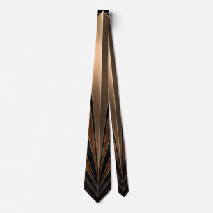 Art Deco Metallic Geometric Elegance Tie