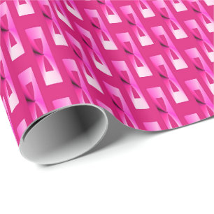 Art Deco Metallic Geometric - Fuchsia Pink Wrapping Paper