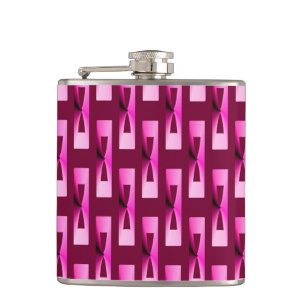 Art Deco Metallic Geometric - Orchid and Purple Hip Flask