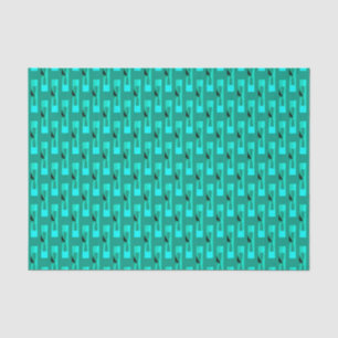 Art Deco Metallic Geometric - Peacock and Teal Tissue Paper