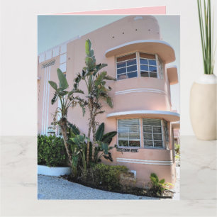 ART DECO MIAMI BEACH BIRTHDAY Greeting Card