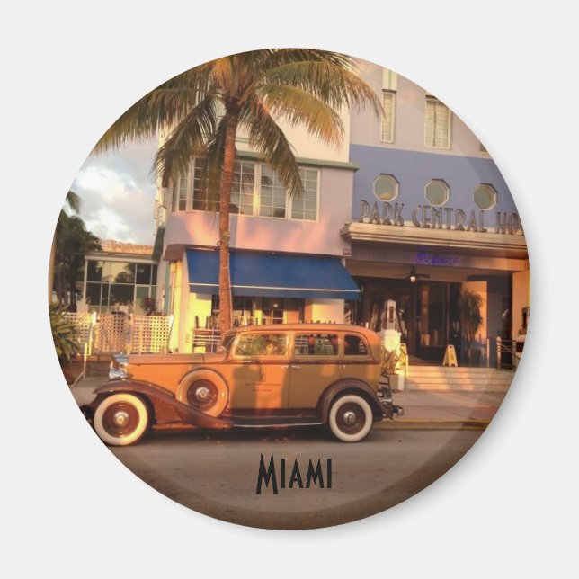 Art Deco Miami Beach Magnet (Front)