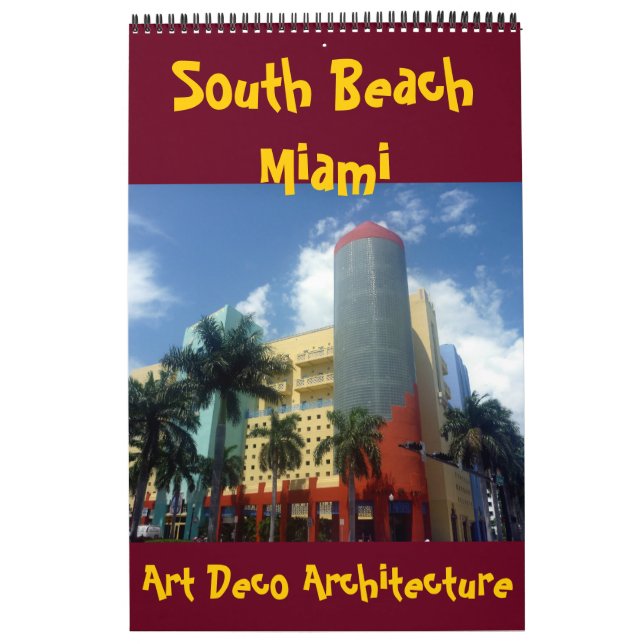 art deco miami florida calendar (Cover)