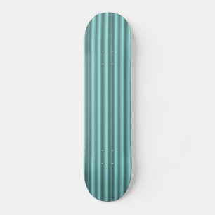Art Deco mintgrüne Streifen Skateboard