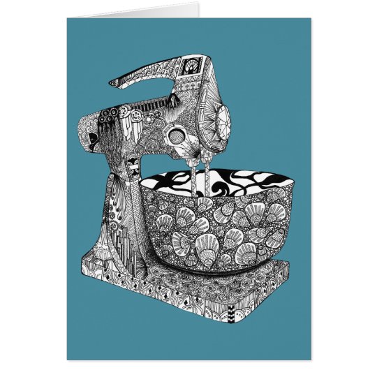 art deco mixer greeting card