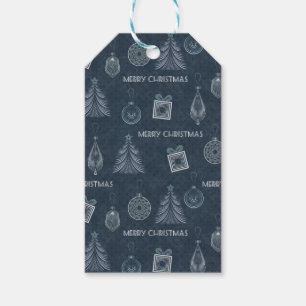 Art deco modern ornamental decor vintage navy retr gift tags