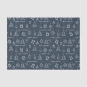Art deco modern ornamental decor vintage navy retr tissue paper
