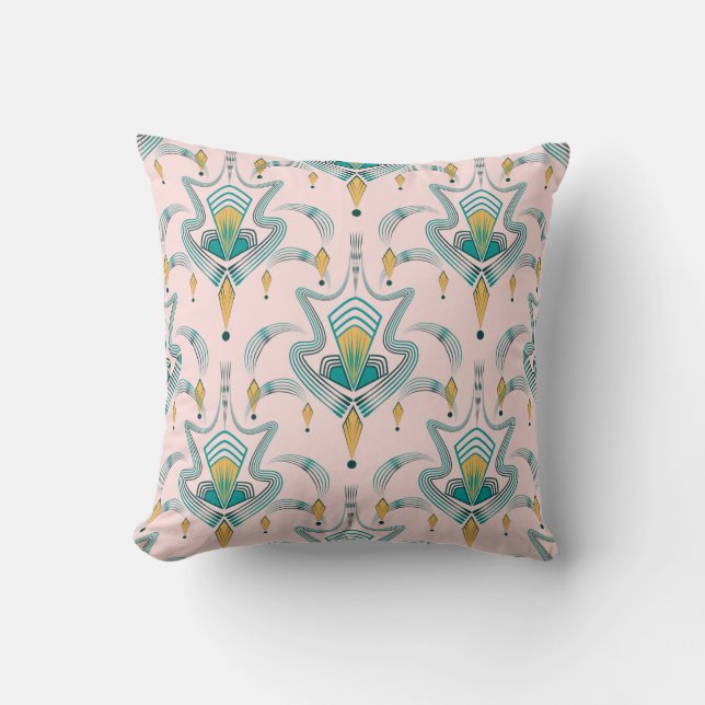 Art deco modern pattern graphic ornament. Abstract Cushion (Front)