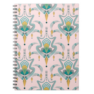 Art deco modern pattern graphic ornament. Abstract Notebook