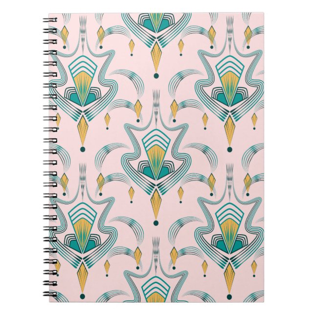 Art deco modern pattern graphic ornament. Abstract Notebook (Front)