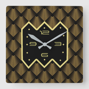 Art Deco modern Square Wall Clock