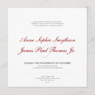 Art Deco Modern Wedding Invitation