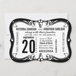Art Deco Modern Wedding Invite