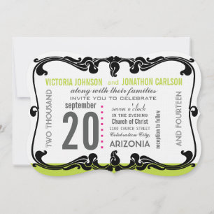 Art Deco Modern Wedding Invite