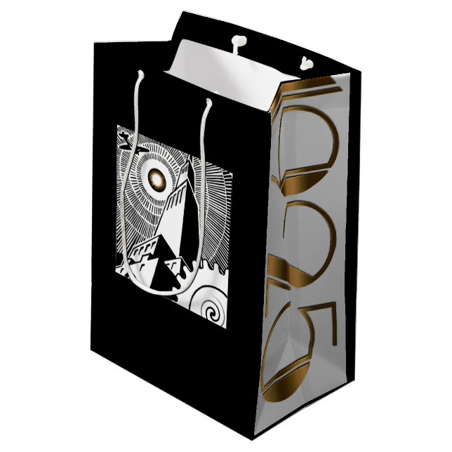 Art Deco & Modernism Medium Gift Bag (Back Angled)