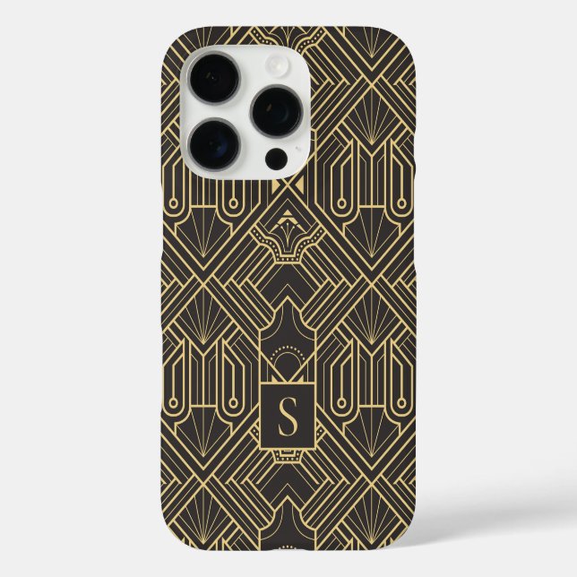Art Deco Monogram Case-Mate iPhone Case (Back)