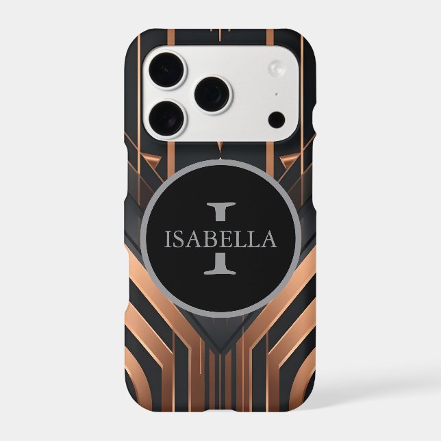 Art Deco Monogram Circle Name Design (Back)