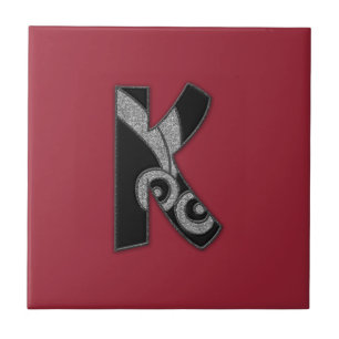 art deco monogram - K Tile