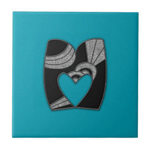art deco monogram - M Tile