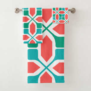 Art Deco Mosaic  Bath Towel Set
