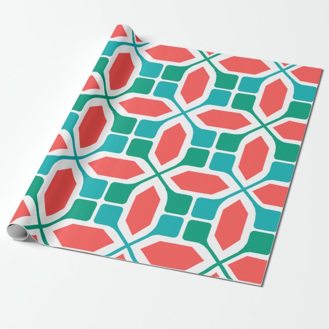 Art Deco Mosaic  Wrapping Paper (Unrolled)