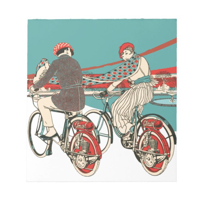 Art Deco Motorcycling Notepad (Front)