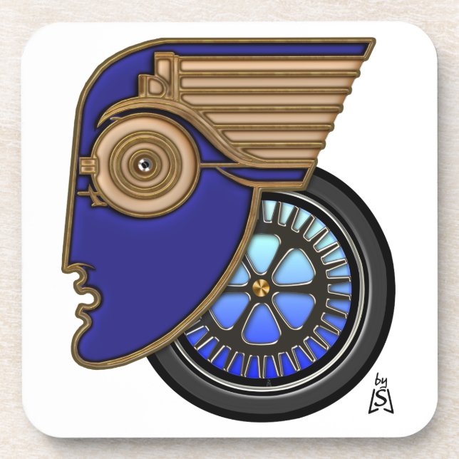 Art Deco Motorhead Coaster (Front)