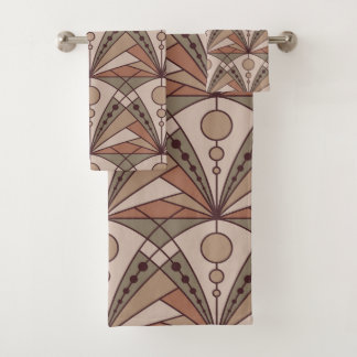 Art Deco (natural terracotta shades) Bath Towel Set