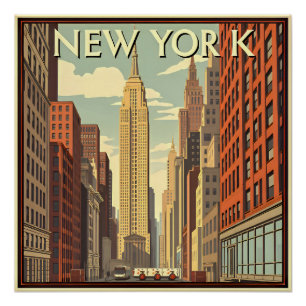 Art Deco. New York Poster