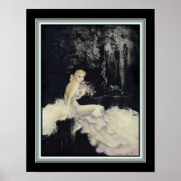 Art Deco "Night Garden" by Louis Icart
