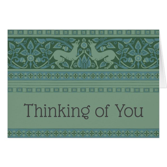 Art Deco Nouveau Dog Nature Animal Pattern (Front Horizontal)