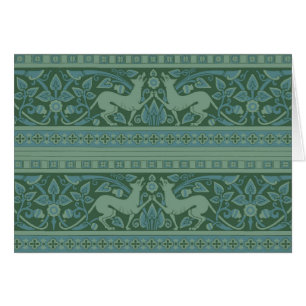 Art Deco Nouveau Dog Nature Animal Pattern