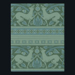 Art Deco Nouveau Dog Nature Animal Pattern Faux Canvas Print<br><div class="desc">Art Nouveau - animals - This swirling rich blue art nouveau dog botanical pattern is an antique pattern based on mid-1800s designer's William Burges wallpaper frieze.</div>
