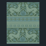 Art Deco Nouveau Dog Nature Animal Pattern Faux Canvas Print<br><div class="desc">Art Nouveau - animals - This swirling rich blue art nouveau dog botanical pattern is an antique pattern based on mid-1800s designer's William Burges wallpaper frieze.</div>