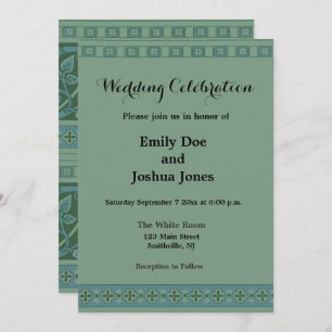 Art Deco Nouveau Dog Nature Animal Pattern Invitation