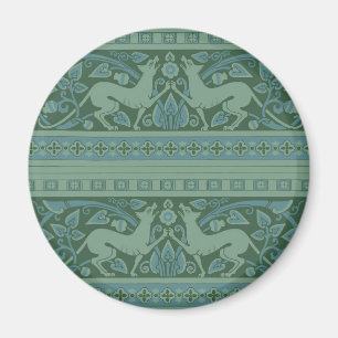 Art Deco Nouveau Dog Nature Animal Pattern Magnet