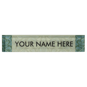 Art Deco Nouveau Dog Nature Animal Pattern Nameplate