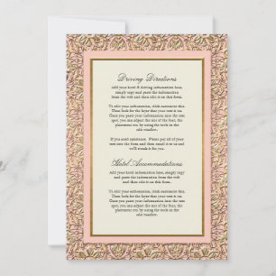 Art Deco Nouveau Faux Gold Floral Damask Lace Invitation