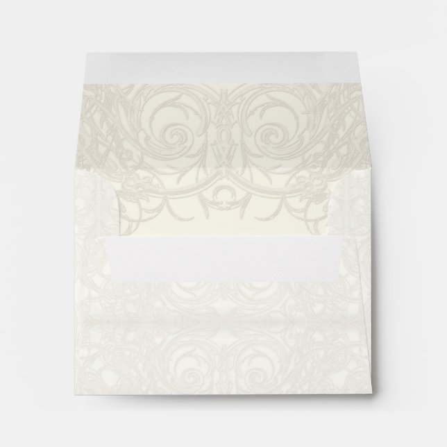 Art Deco Nouveau Gatsby Style Gold n Lace Look Envelopes (Back (Bottom))
