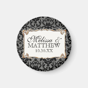 Art Deco Nouveau Gatsby Style Gold n Lace Look Magnet