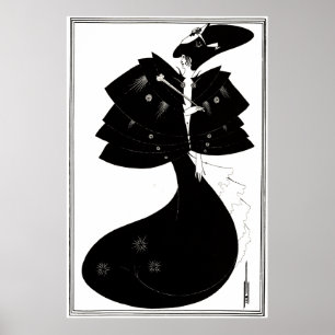 Art Deco/Nouveau ~ The Black Cape by Beardsley Poster