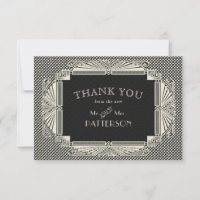 Art Deco Noveau Wedding Black Cream