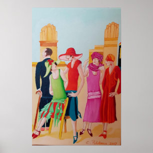 Art Deco Oil painting Poster