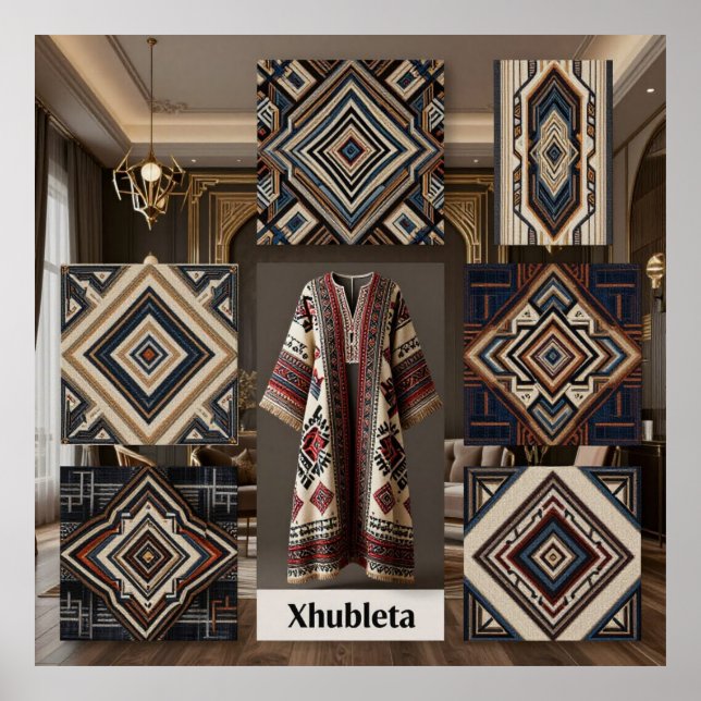 Art Deco Opulence Geometric Patterns I HER_XHU_001 Poster (Front)
