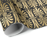 Art Deco Ornament Black Gold Elegant Chic Formal Wrapping Paper<br><div class="desc">florenceK classic chic wrap
florenceK design</div>