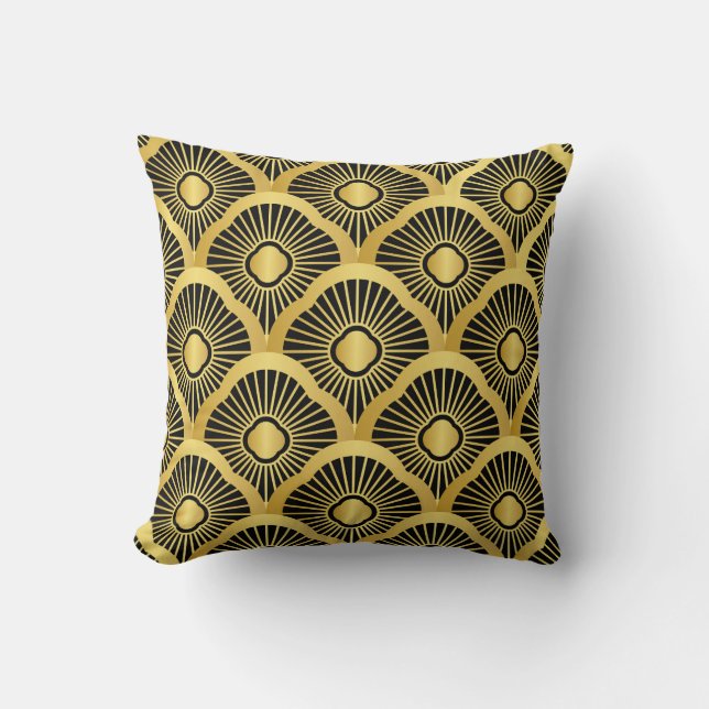 Art Deco Ornament: Seamless Vintage Pattern Cushion (Front)