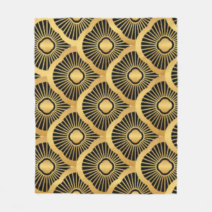 Art Deco Ornament: Seamless Vintage Pattern Fleece Blanket